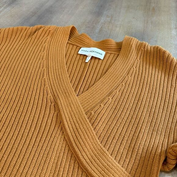 Mara Hoffman‎ Samira Long Sweater Dress Medium Long Sleeve V-Neck Knit Midi - Picture 12 of 15